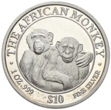 The African Monkey Somali Republik 10 Dollars