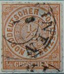 Altdeutschland Norddeutscher Postbezirk 1/2 Groschen