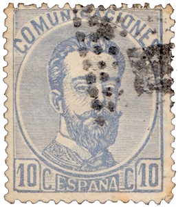 Briefmarke Spanien 1873  Amadeo de Saboya