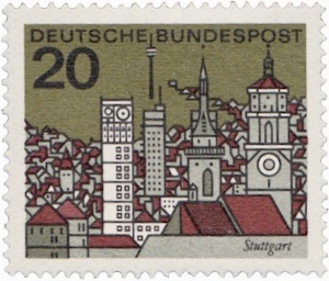 Stuttgart Briefmarke 1964