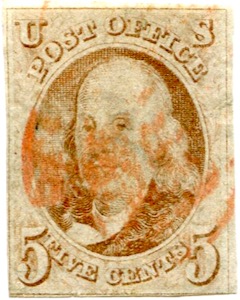 USA first stamp 1847