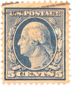 USA Washington Issue 5 Cents 1912