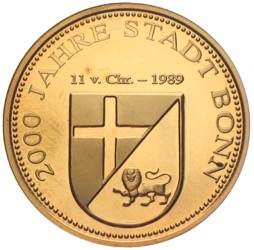 2000 Jahre Bonn Medaille vergoldet