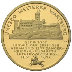 100 Euro 2011 UNESCO Weltkulturerbe Wartburg