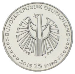 25 Euro Deutsche Einheit 2015 Silber Gedenkmünze