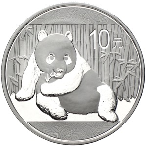 China Panda 10 Yuan 2015 Silber