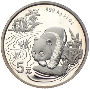 China Panda 5 Yuan 1997 Silber