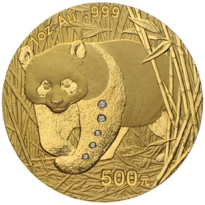 China Panda 2002 500 Yuan 1 Unze Gold