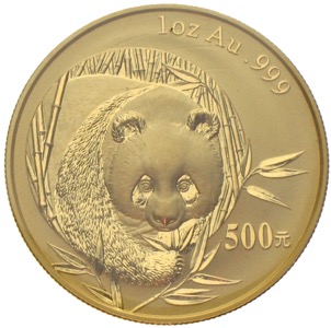 China Panda 2003 500 Yuan 1 Unze Gold