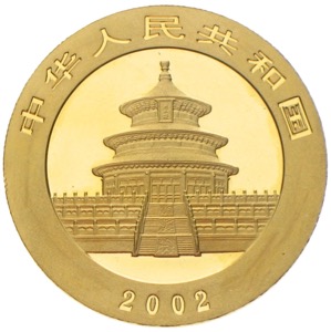 China Panda 2002 500 Yuan Unze Gold