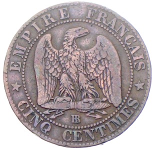 Frankreich 5 Centimes Napoleon III