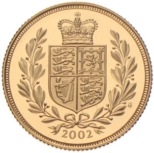Gold Sovereign Golden Jubilee of  Queen Elizabeth 2002