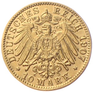 Bremen 10 Mark Goldmünze Kaiserreich