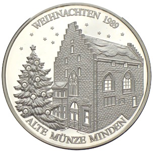 Mindener Weihnachtstaler Alte Münze 1989