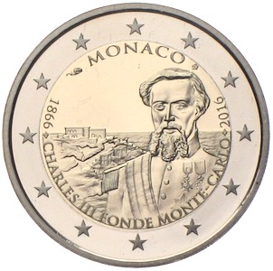 150. Jahre Monte-Carlo 2 Euro 1866 - 2016 Charles III. PP