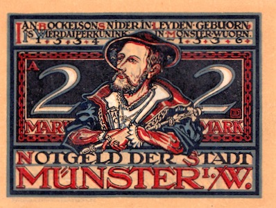 Münster Notgeld Wiedertäufer 1921