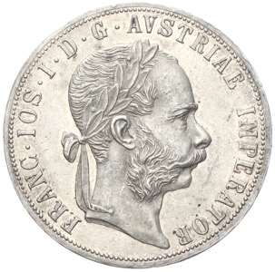 2 Florin / Gulden Silber Doppelgulden 8 Florin Franz Joseph Franciscus Iosephus Imperium Austriacum 1886