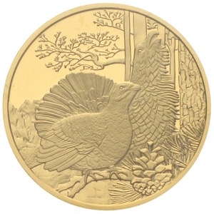 Österreich 100 Euro Gold Wildtiere Auerhahn