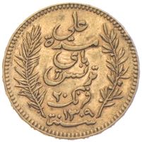 Tunesien 20 Francs Gold