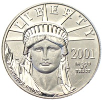 USA 100 Dollars Platin Eagle 2001