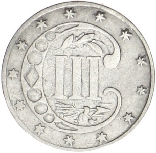 USA 3 Cent Silber
