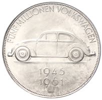 VW Volkswagen 5 Million Silbermedaille