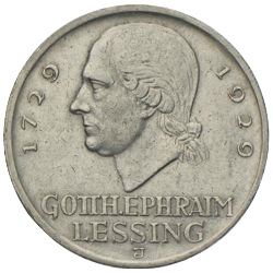 5 Reichsmark Gotthold Ephraim Lessing