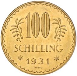 Österreich 100 Schilling Gold 1931