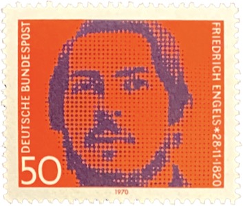 50 Pfennig Engels Briefmarke 1970