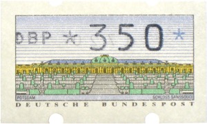 Automatenmarke der Deutschen Post 350