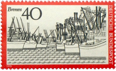 Bremen - Sonder-Briefmarke der Deutschen Bundespost 1973