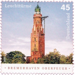 Bremerhaven Briefmarke Leuchttürme