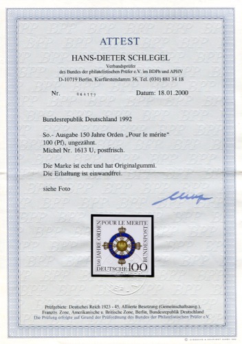 Briefmarken Abarten - ungezähnt