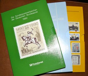 Die Jahrbücher mit den Sonderpostwertzeichen der Deutschen Bundespost