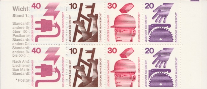 Chromolux Briefmarkenheftchen 1974