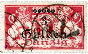 Danzig 3 Gulden auf 1000000 1923