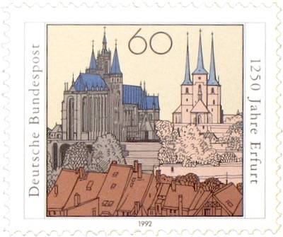 Erfurt Sondermarke 1992 Deutsche Bundespost