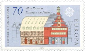 Esslingen Briefmarke 1978 Altes Rathaus