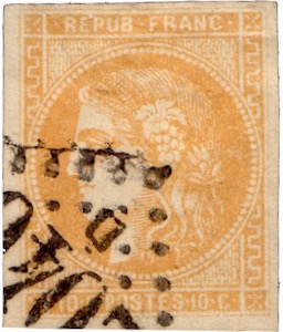 Frankreich Briefmarke Ceres 10 Centimes 1870