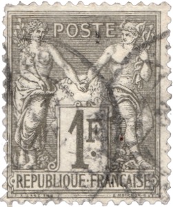Briefmarke Frankreich Sage 1876