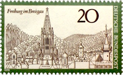 Freiburg im Breisgau Sondermarke der Deutschen Bundespost von 1970