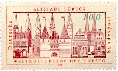 Lübeck Sondermarke Deutsche Bundspost 1990