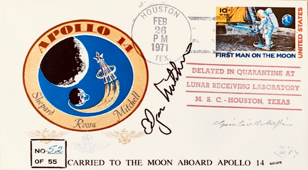 Mondbrief Apollo 14 Edgar Mitchell (Faksimile)