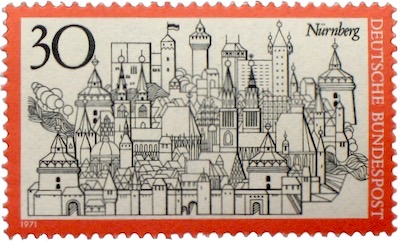 Nürnberg Briefmarke der Deutschen Bundespost 1971