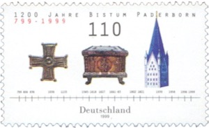 Paderborn Briefmarke 1200 Jahre Bistum 1999