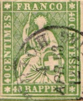 Schweiz 40 Rappen Helvetia