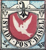 Basler Taube Briefmarken der Schweiz