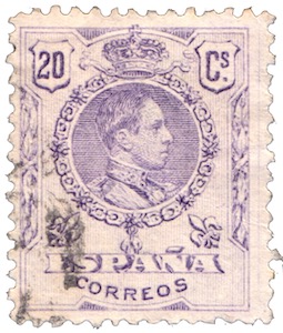 Briefmarke Spanien Alfonso der XII. 1909
