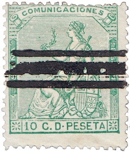 Briefmarke Spanien 1873 Allegorie der Republik
