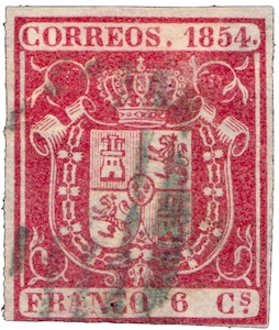 Briefmarke Spanien 1854